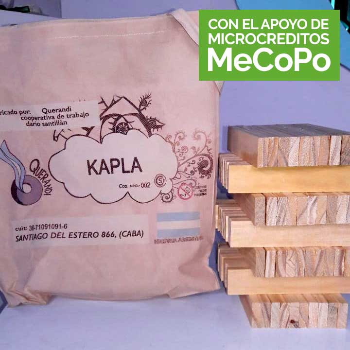 Kapla - 100 Bloques de madera en ecobolsa - Coop Carpinteria Dario Santillán