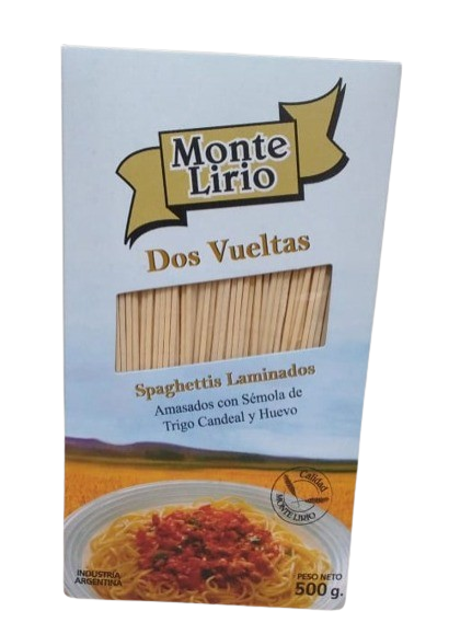 Fideos laminados al huevo - Dos Vueltas - 500gr - Monte Lirio