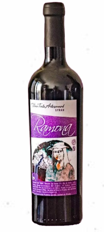 Vino tinto artesanal SYRAH - 750cc - Ramona