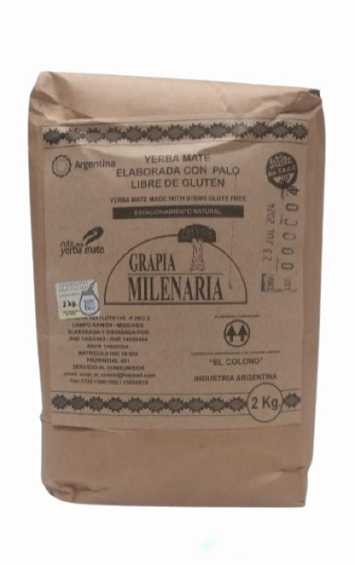 Yerba mate - 2kg - Grapia Milenaria