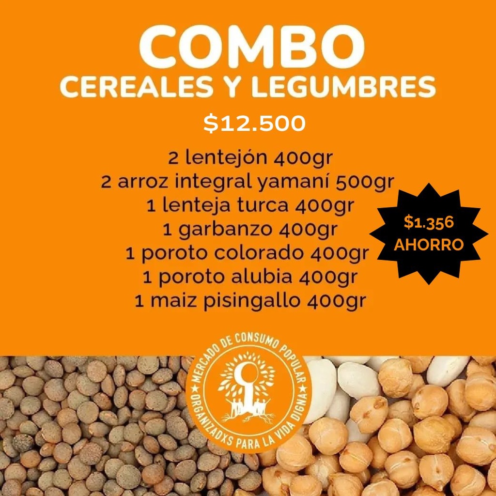 ¡OFERTA! COMBO CEREALES Y LEGUMBRES