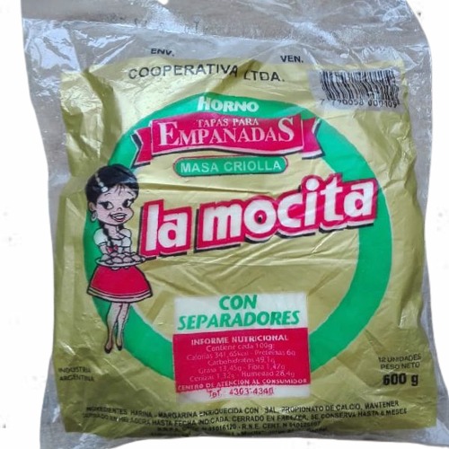 Tapas empanada - La Mocita - Criolla p/horno 12u