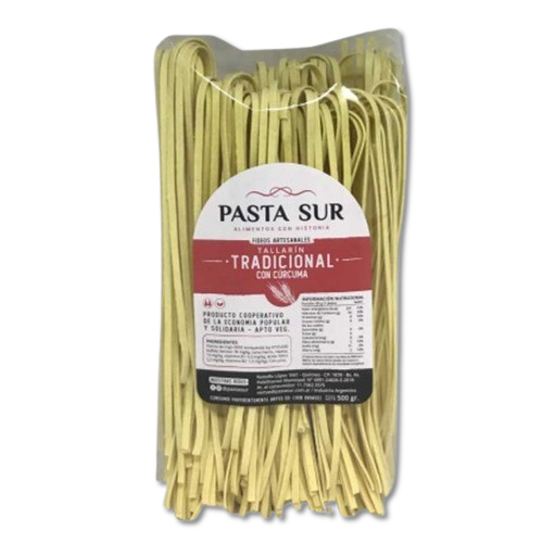 Tallarín cinta N°2 - Tradicional (con Cúrcuma) - 500gr - Pasta Sur