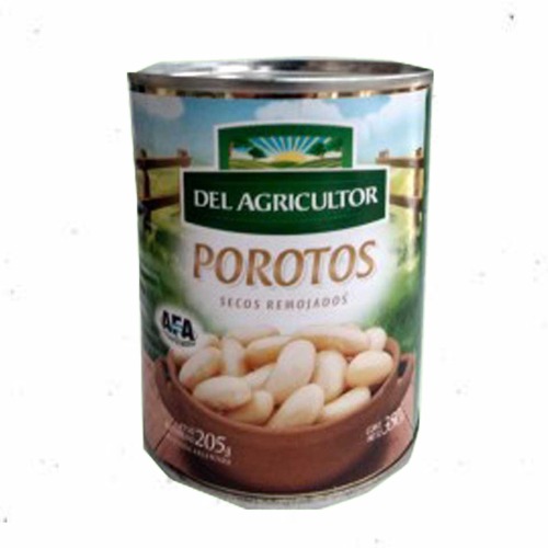 Porotos remojados - lata 350gr - El Agricultor