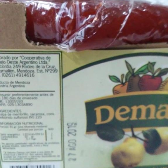 Dulce de membrillo Deman - 1kg - Coop. Oeste Argentino