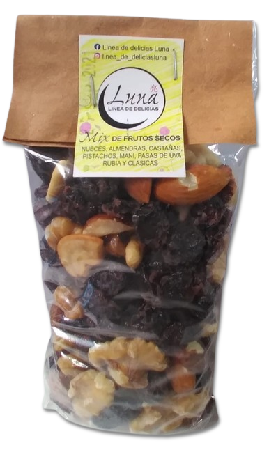 Mix de frutos secos (nueces, almendras, pasas, pistachos, maní y castañas) - Luna