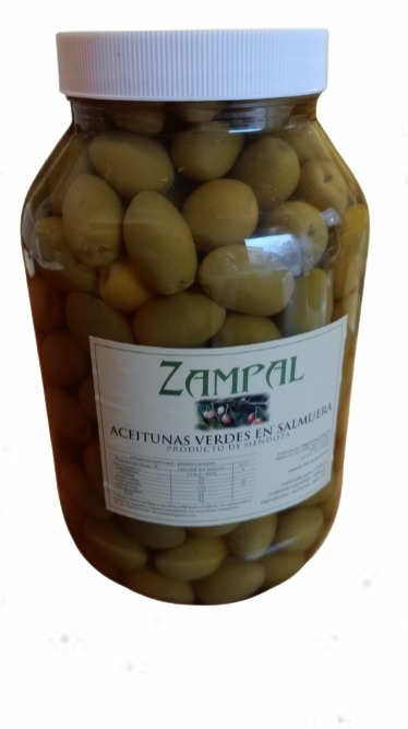 Aceitunas verdes orgánicas - 1kg - Zampal