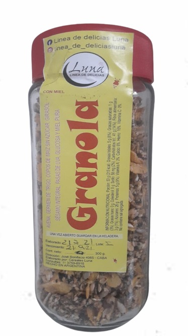 Granola etiqueta amarilla - 300gr - Luna