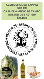 combo 2 aceite de oliva/caja de 6 huevos de campo/bolson de 5 kg 1610